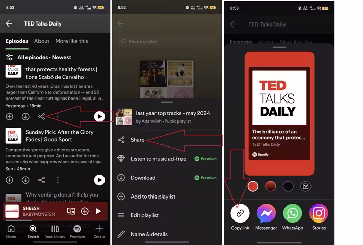 Cara Menyalin Link Podcast Spotify di Android dan iOS ?