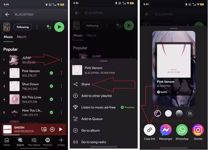Cara Copy Link Lagu Spotify di Android atau iOS!